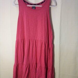 Gap Dress Women XXL Sleeveless Ruffle Pockets Pink